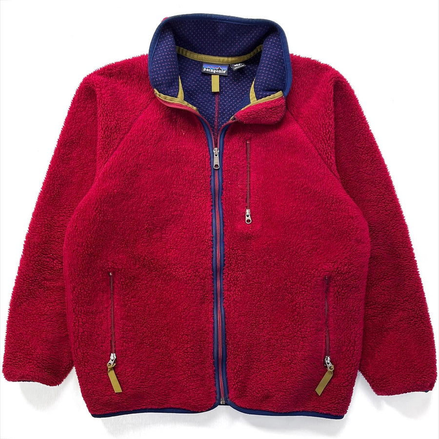 1997 Patagonia Made In The U.S.A. Retro Pile Cardigan, Cranberry (L)