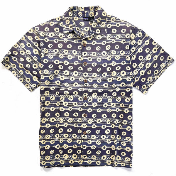1995 Patagonia Mens Surya Batik Print Shirt, Tribal: Condor (M/L)