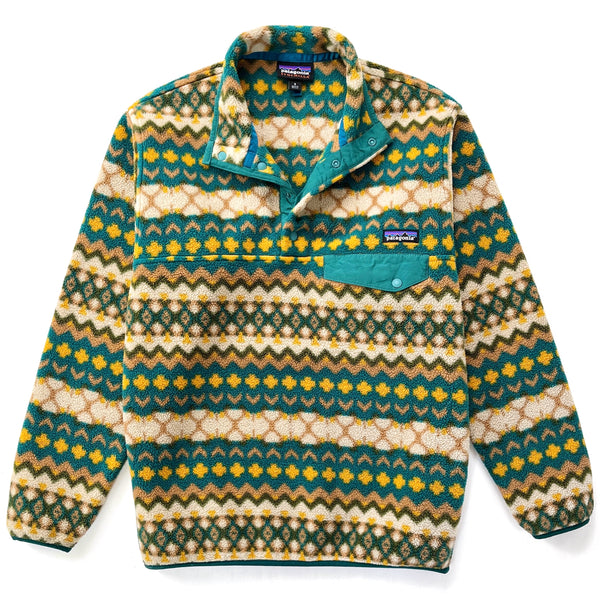 2015 Patagonia Printed Synchilla Snap-T, Cliff: Arbor Green (S)