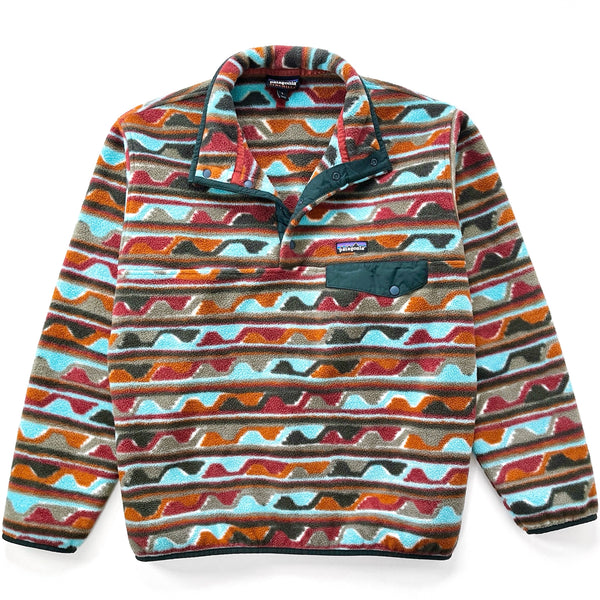 2016 Patagonia Printed Synchilla Snap-T Pullover, Delta: Cinder Red (L)