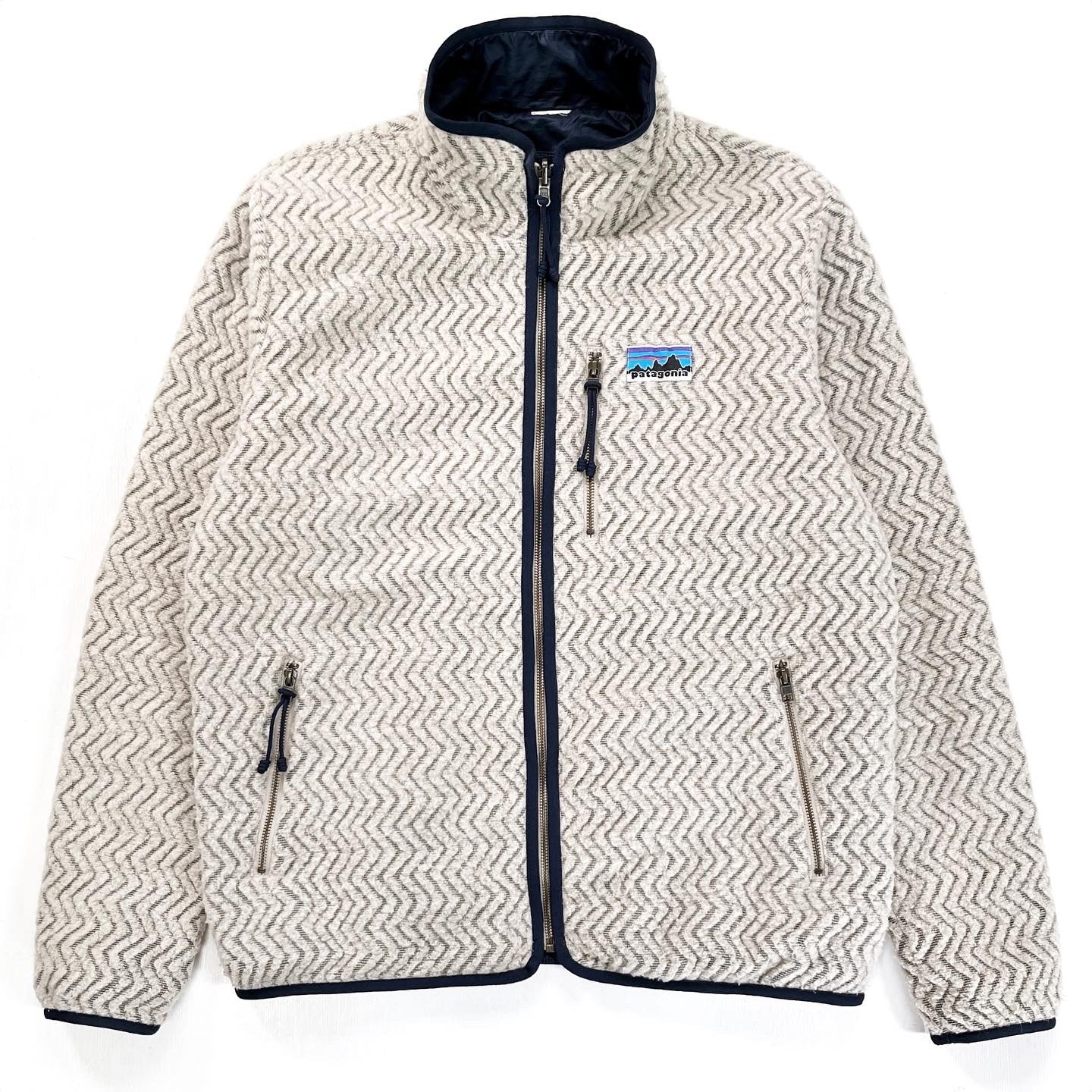 パタゴニア Woolie Fleece Reversible Jkt M OAT 2018 Patagonia Mens Woolie Fleece Reversible Jacket, Oatmeal (L