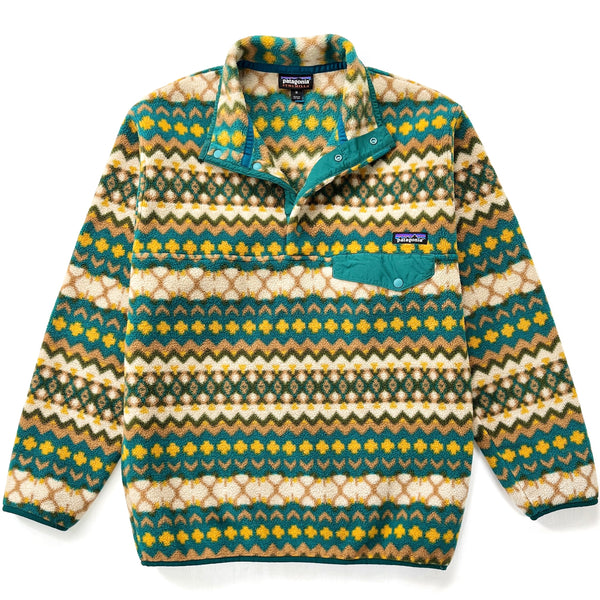 2015 Patagonia Printed Synchilla Snap-T, Cliff: Arbor Green (M)