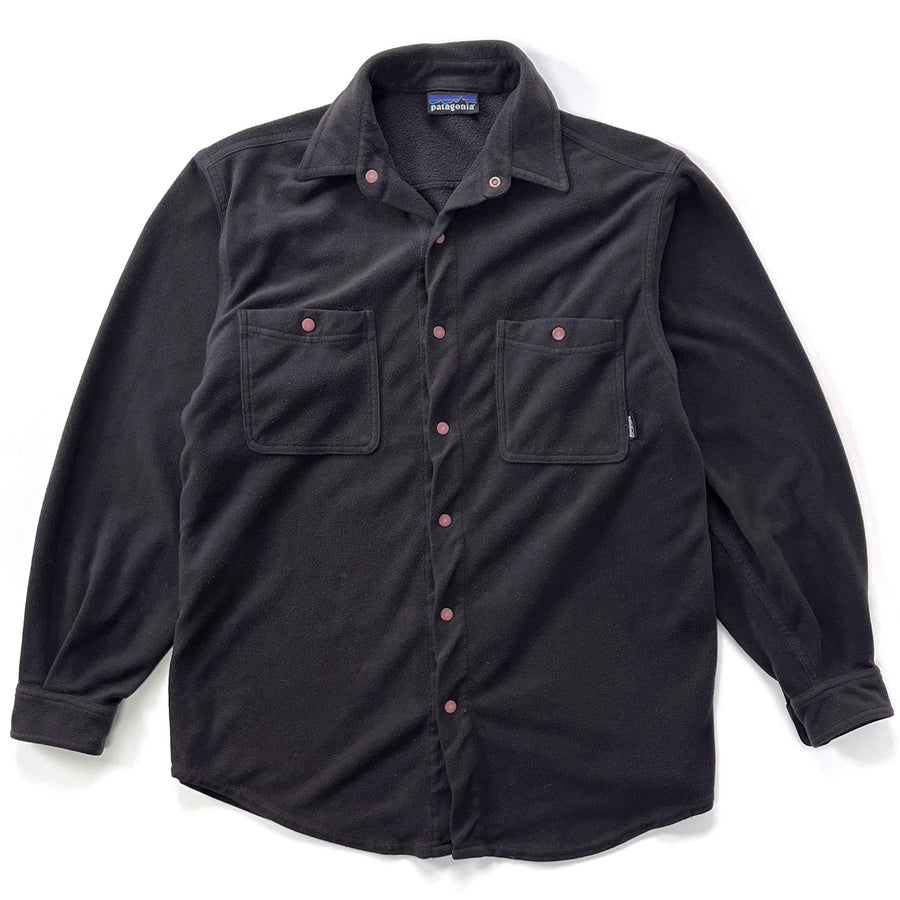 1994 Patagonia Made In The U.S.A. Synchilla Fleece Shirt, Dark Charcoal Grey (M)