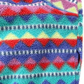 1992 Patagonia Made In The U.S.A. Printed Synchilla Snap-T, Diamonds: Light Plum (L)