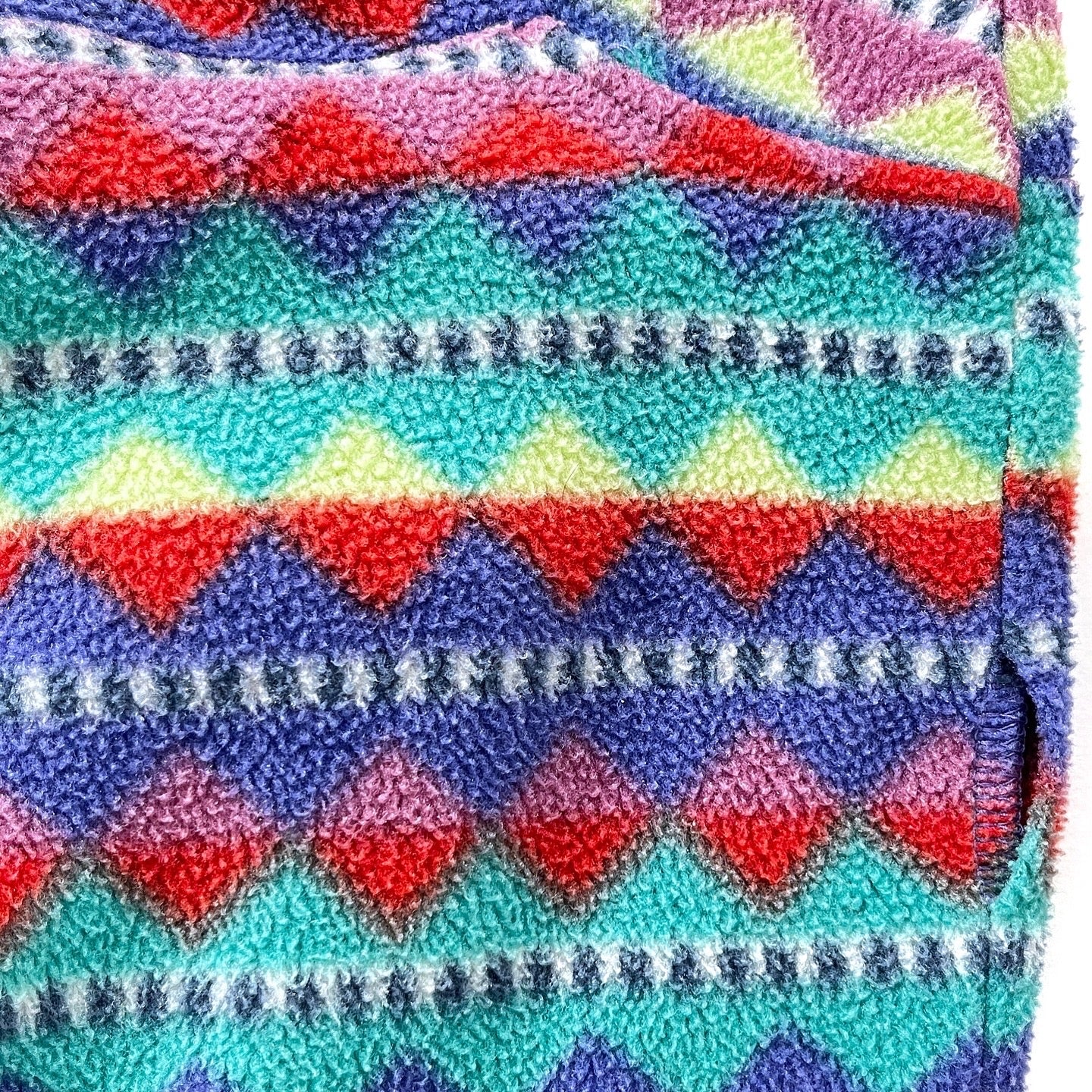 1992 Patagonia Made In The U.S.A. Printed Synchilla Snap-T, Diamonds: Light Plum (L)