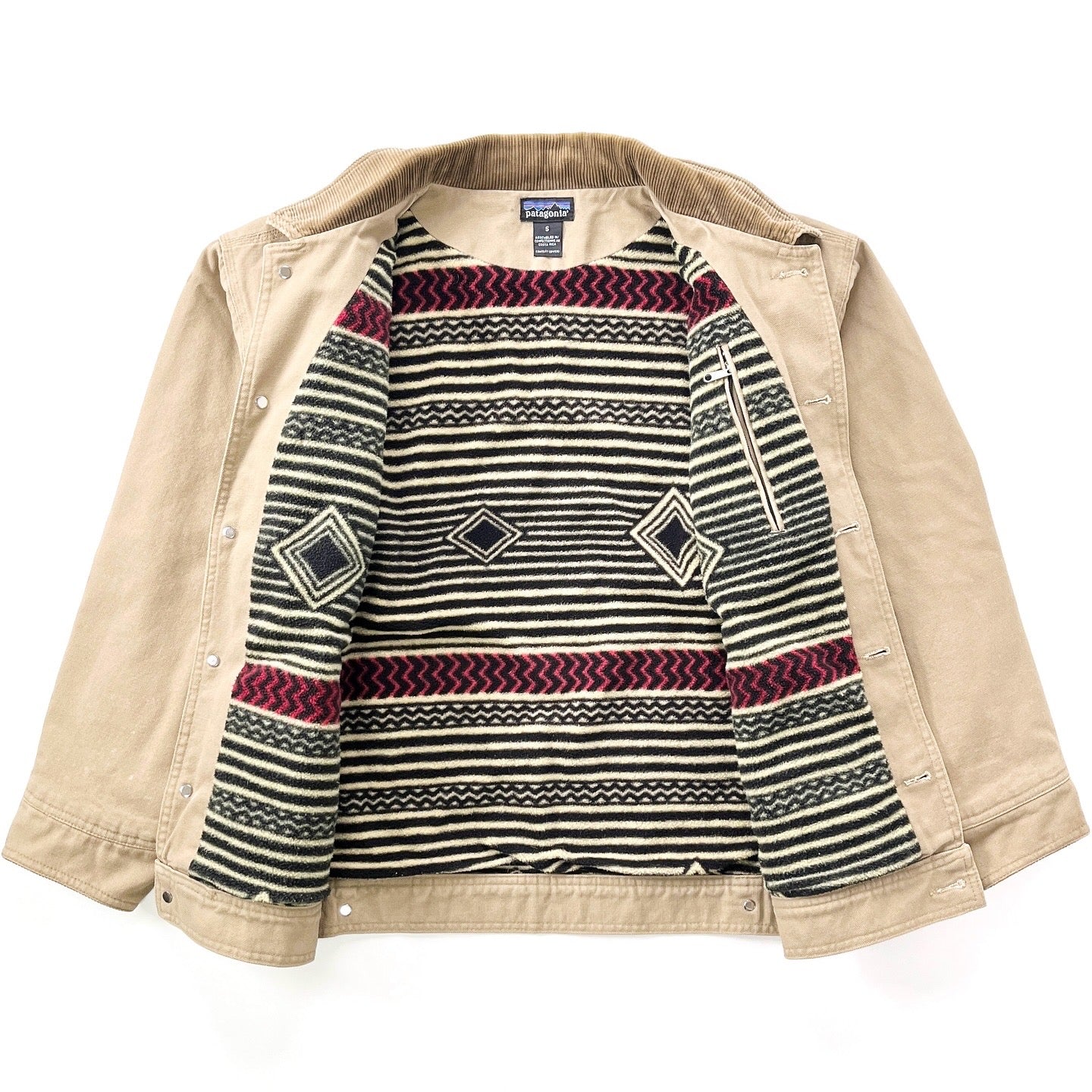 1994 Patagonia Blanket-Lined Canvas Nuevo Range Jacket, Rye & Bullseye (S)