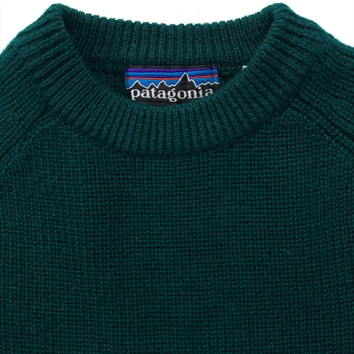 1980s Patagonia Chamonix Wool Guide Sweater, Hunter (XS)