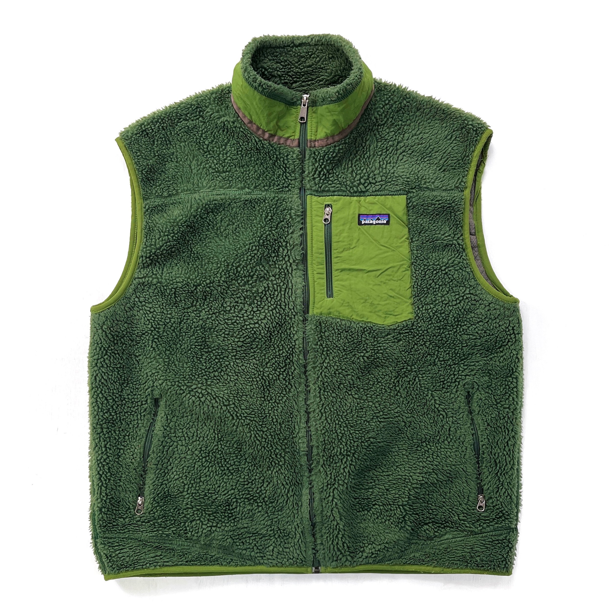 2010 Patagonia Classic Retro-X Fleece Vest, Backcountry Green (XXL)