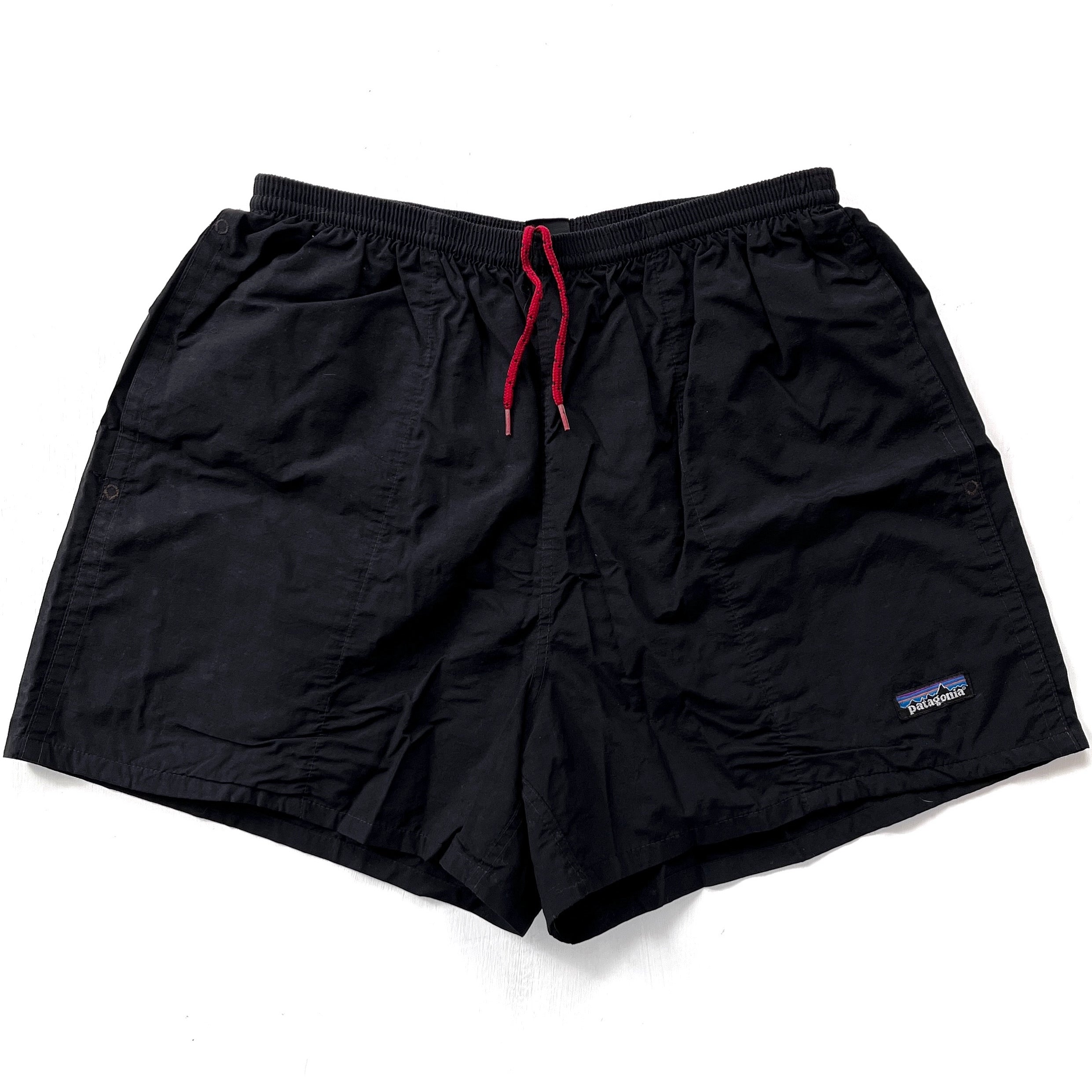 2000 Patagonia Mens 3.5” Nylon Baggies Shorts, Black (M)