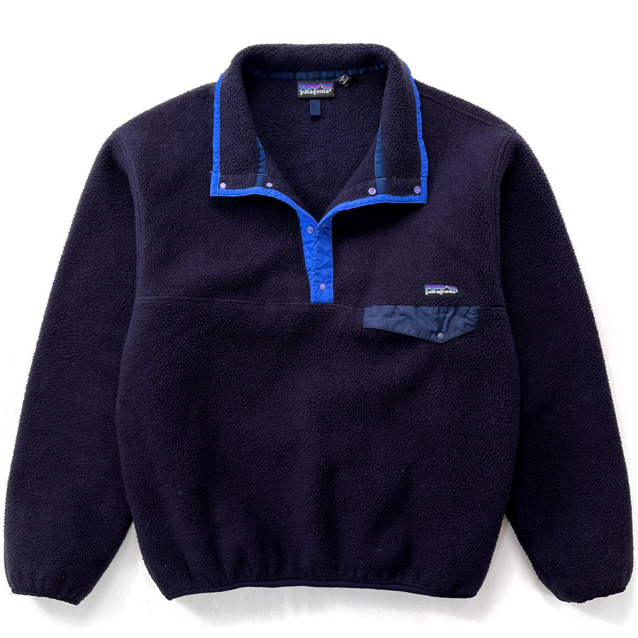 1991 Patagonia Synchilla Snap-T Fleece Pullover, Blueblack (L)