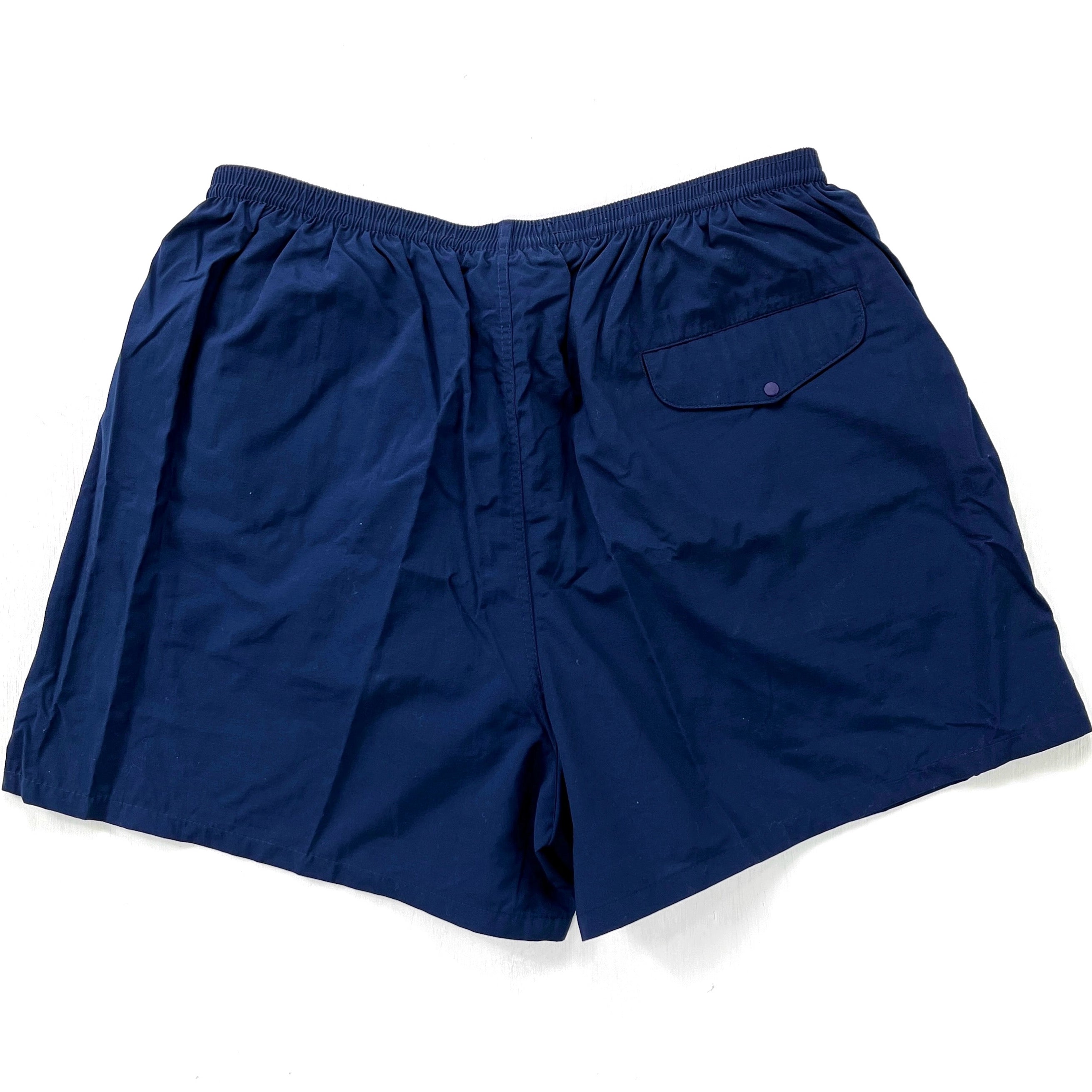 1999 Patagonia Mens 3.5” Nylon Baggies Shorts, Storm Blue (L)