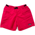 1993 Patagonia 4” Belted Nylon “Wave Logo” River Shorts, Red (M)
