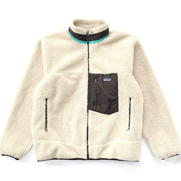 2014 Patagonia Classic Retro-X Fleece Jacket, Natural & Dark Brown (L)