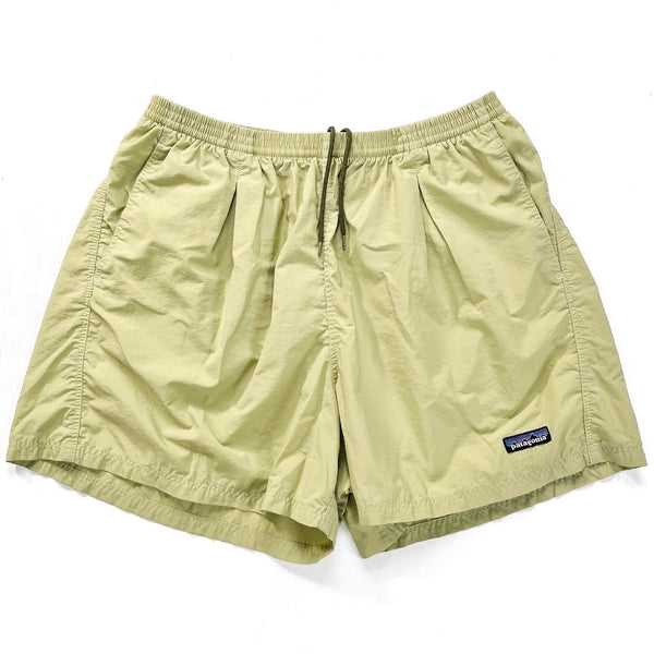 2002 Patagonia Mens 5” Nylon Baggies Shorts, Light Green (L)