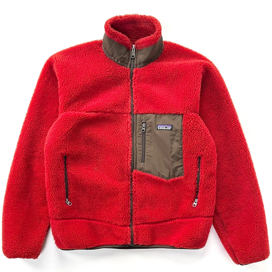 2009 Patagonia Classic Retro-X Fleece Jacket, Chili Red & Brown (S)