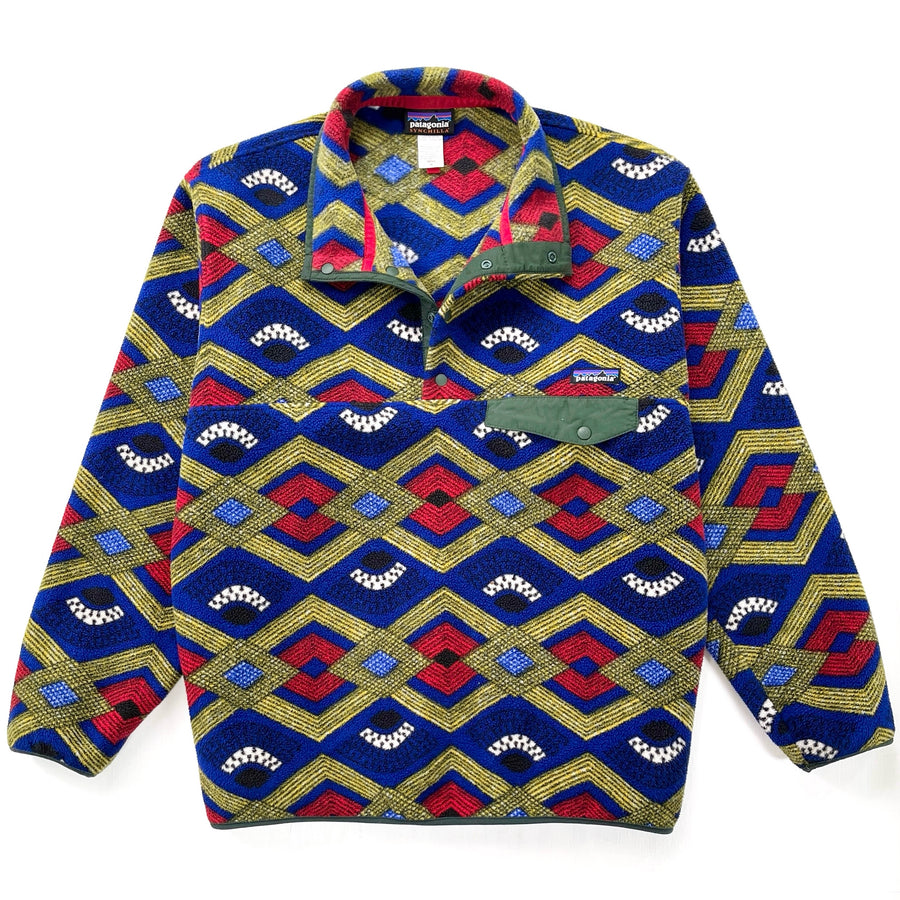 2014 Patagonia Printed Synchilla Snap-T, Slowfoot: Cobalt Blue (M/L)