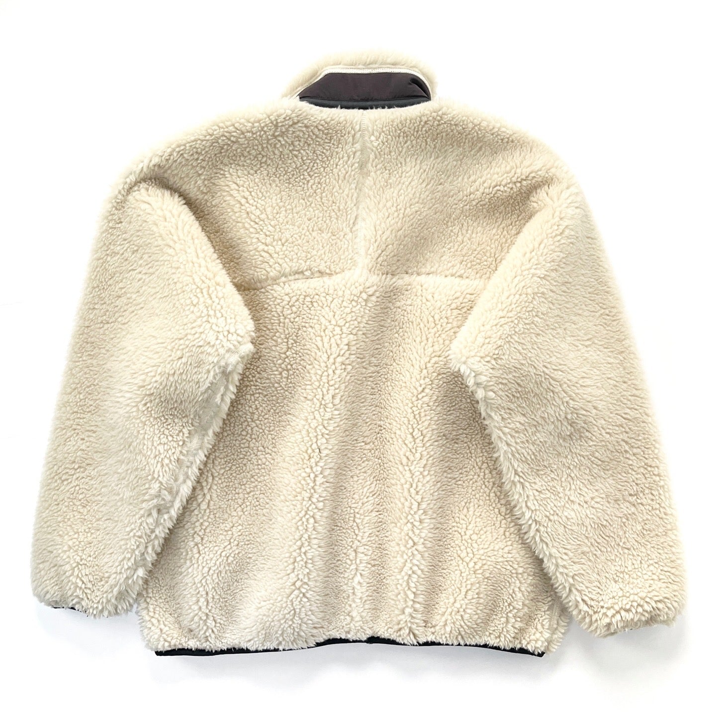 2007 Patagonia Deep Pile Classic Retro-X Retro Cardigan, Natural & Mushroom (L)