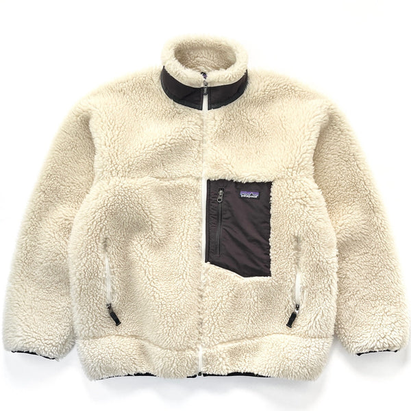2007 Patagonia Deep Pile Classic Retro-X Retro Cardigan, Natural & Mushroom (L)