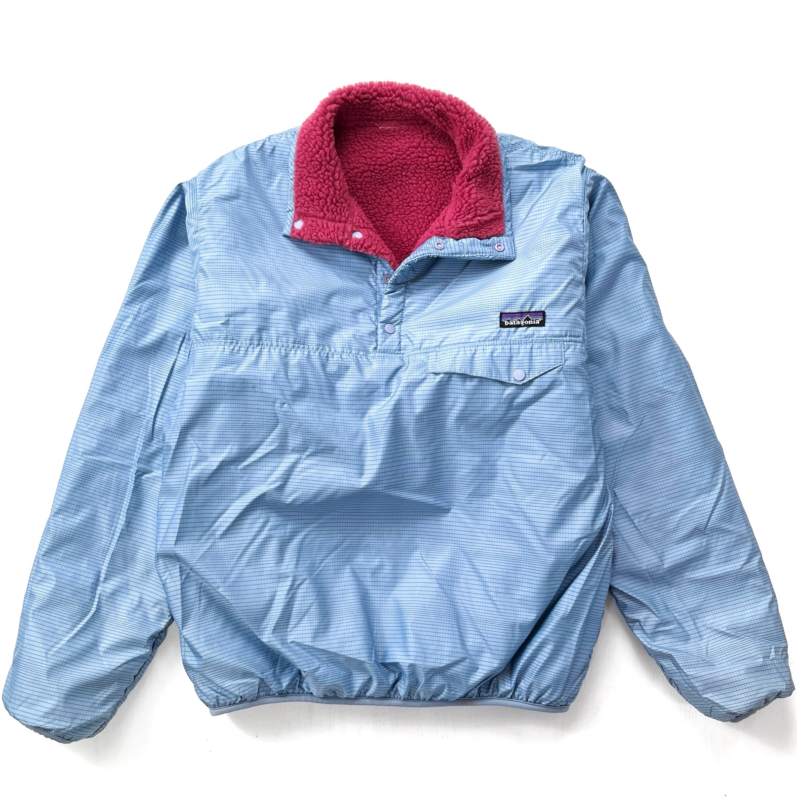 PATAGONIA Vintage Reversible Fleece Blue & Pink shops Pull Over