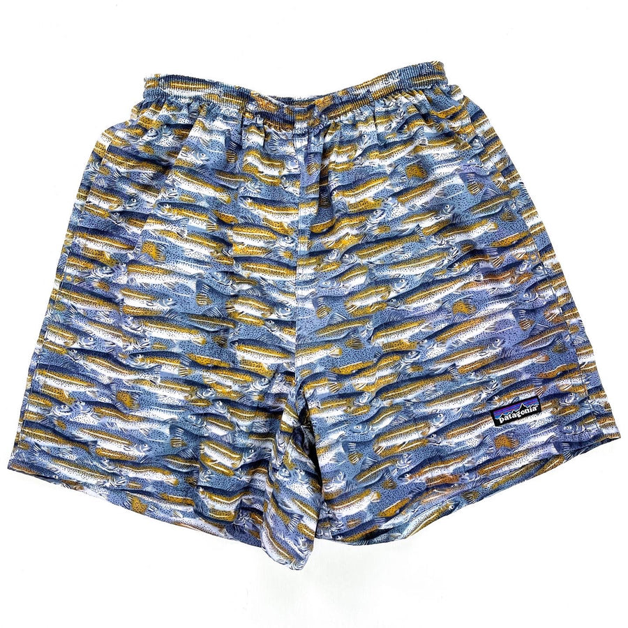 2005 Patagonia Mens 5” Printed Baggies Shorts, School of Trout (S)