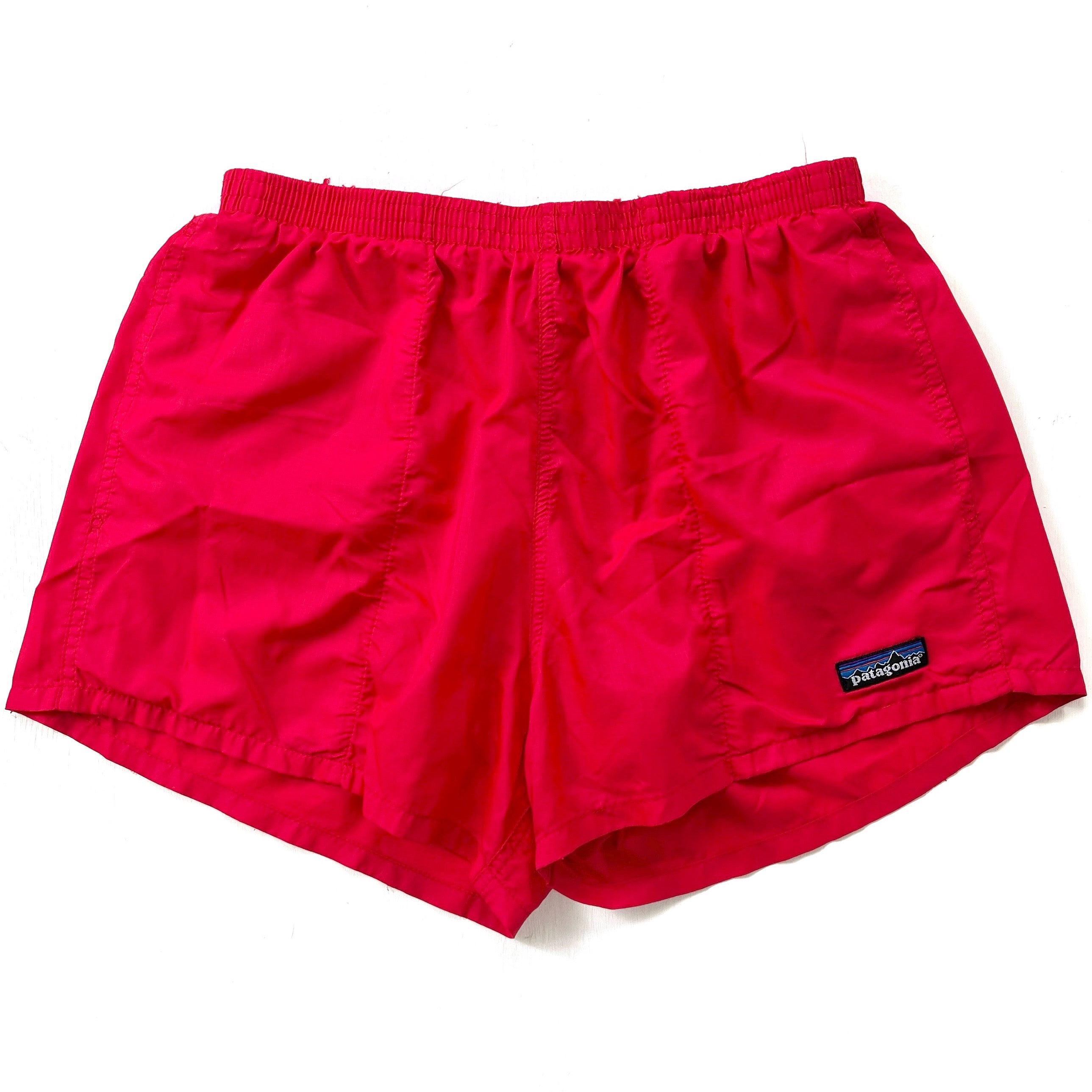 1998 Patagonia Mens 3.5” Nylon Baggies Lites Shorts, Red (M)