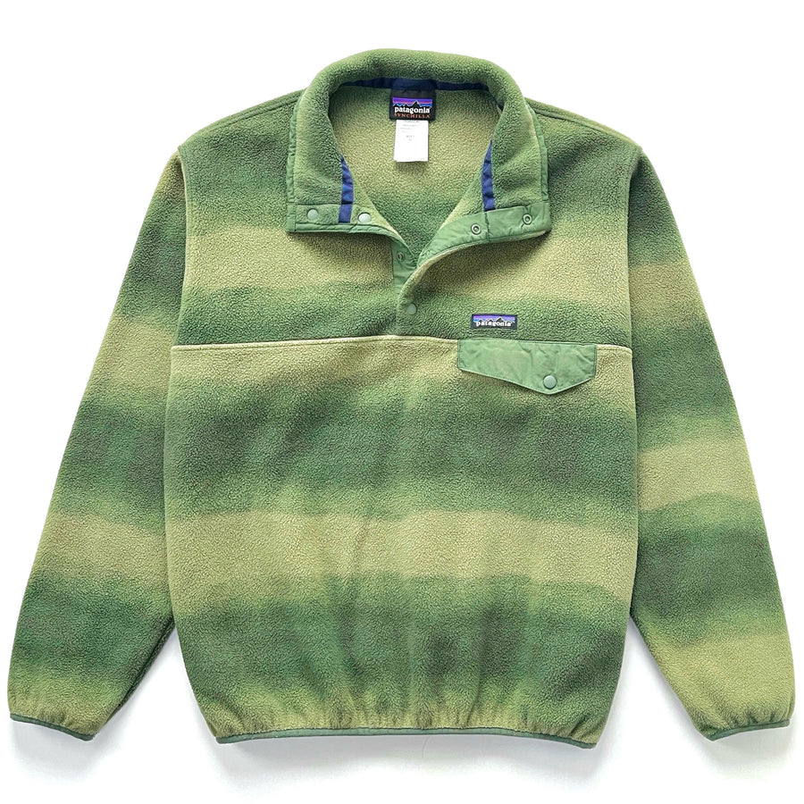 2015 Patagonia Printed Synchilla Snap-T Pullover, Hand Dipped: Camp Green (M)