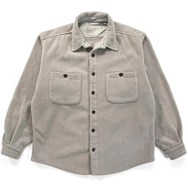 1997 Patagonia Cord Shearling Fleece Overshirt, Driftwood (L)