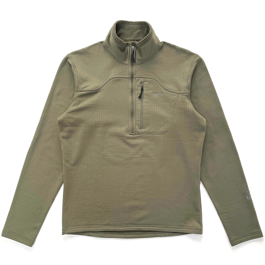 2011 Patagonia R1 Half-Zip Grid-Fleece Pullover, Alpha Green (S)