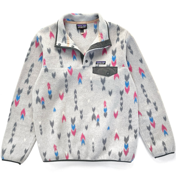 2023 Patagonia Womens Printed Synchilla Snap-T Pullover, Wish Tails: Craft Pink (L)