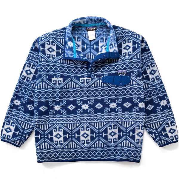 2011 Patagonia Printed Synchilla Snap-T, Fischer: Classic Navy (L)