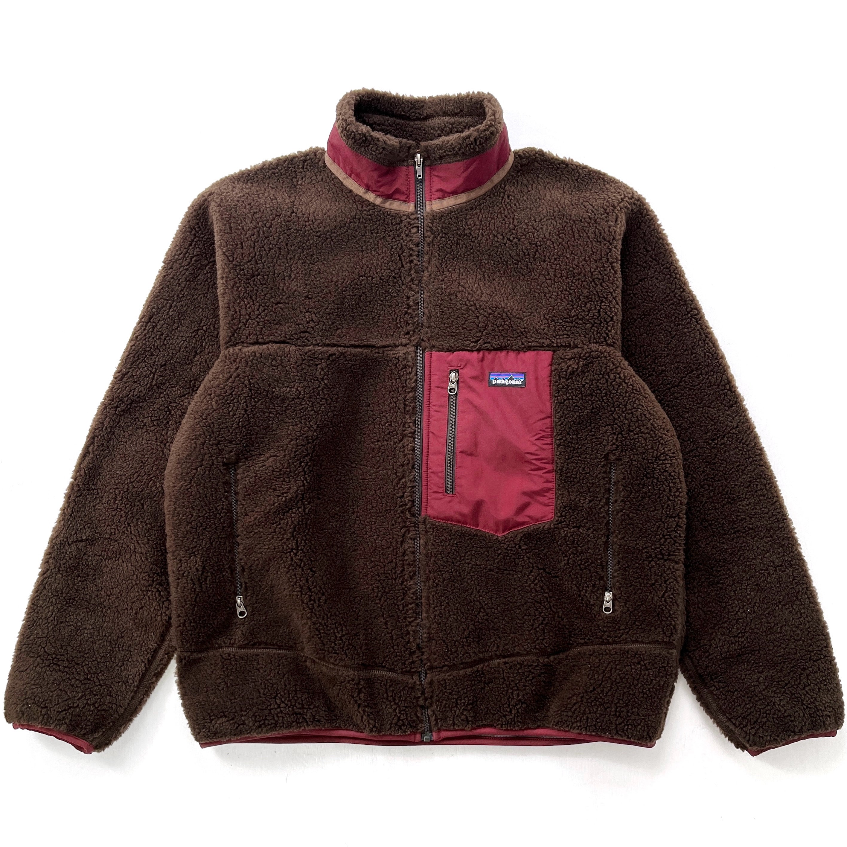 2011 Patagonia Retro-X Fleece Jacket, Black Oak & Pomegranite (L)