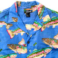 1985 Patagonia First Edition Pataloha Hawaiian Shirt, Rainbow Trout (L)