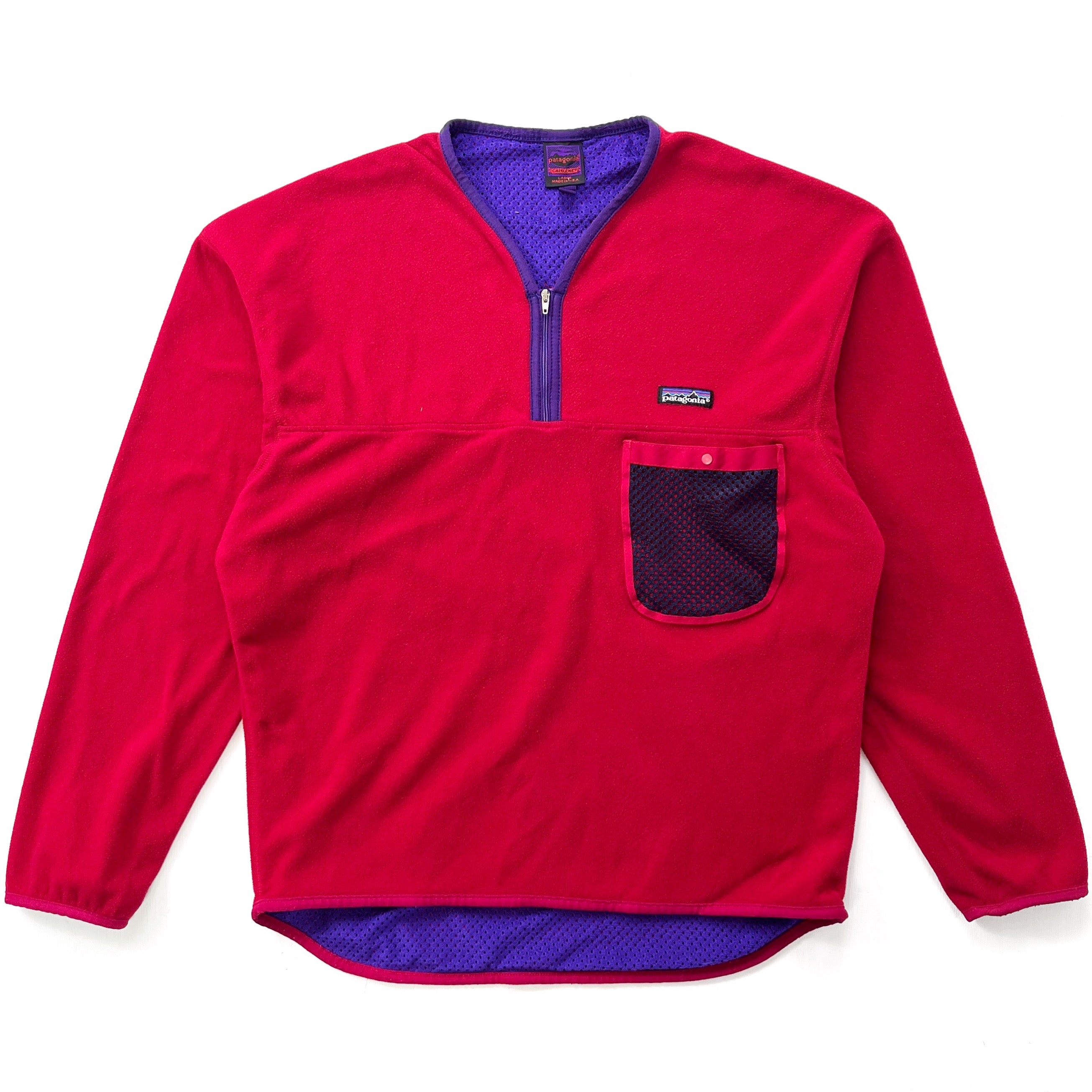 Vintage Patagonia Synchilla Snap-T Men's Large Red popular Fleece Pullover Made in USA