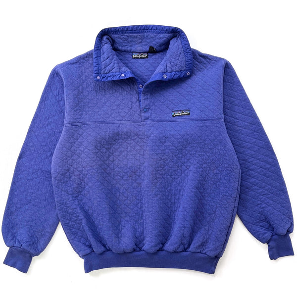 1986 Patagonia Cotton Diamond Quilt Snap-T, Light Purple (M)