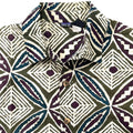 1995 Patagonia Surya Batik Cotton Shirt, Big Tapa: Dark Olive (XL)