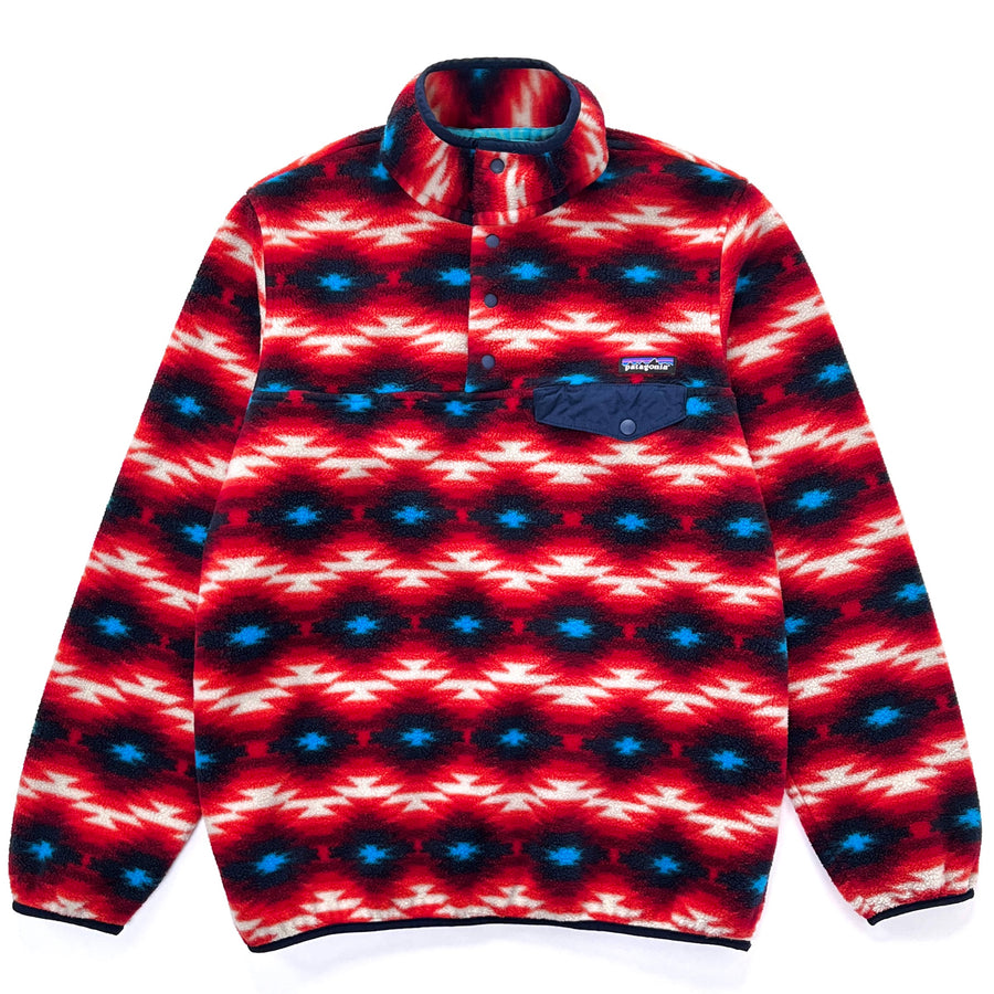 2015 Patagonia Womens Printed Synchilla Snap-T Pullover, Wild Desert (L)