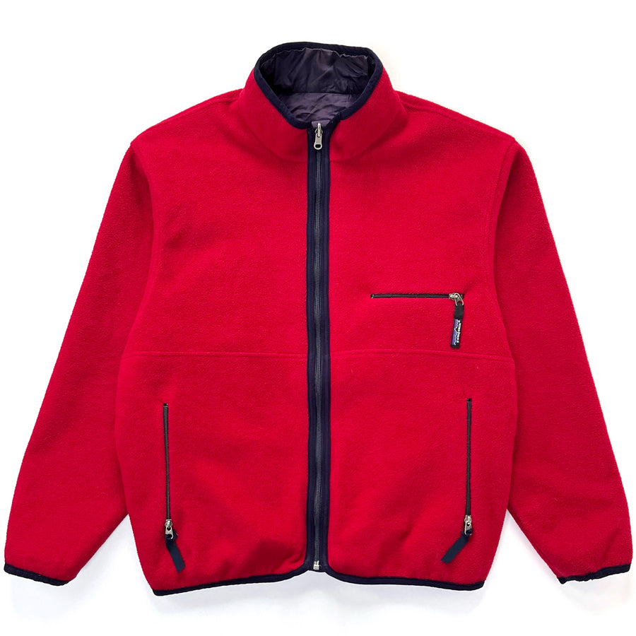 1991 Patagonia Reversible Synchilla Glissade Cardigan, Chili & Eggplant (XL)