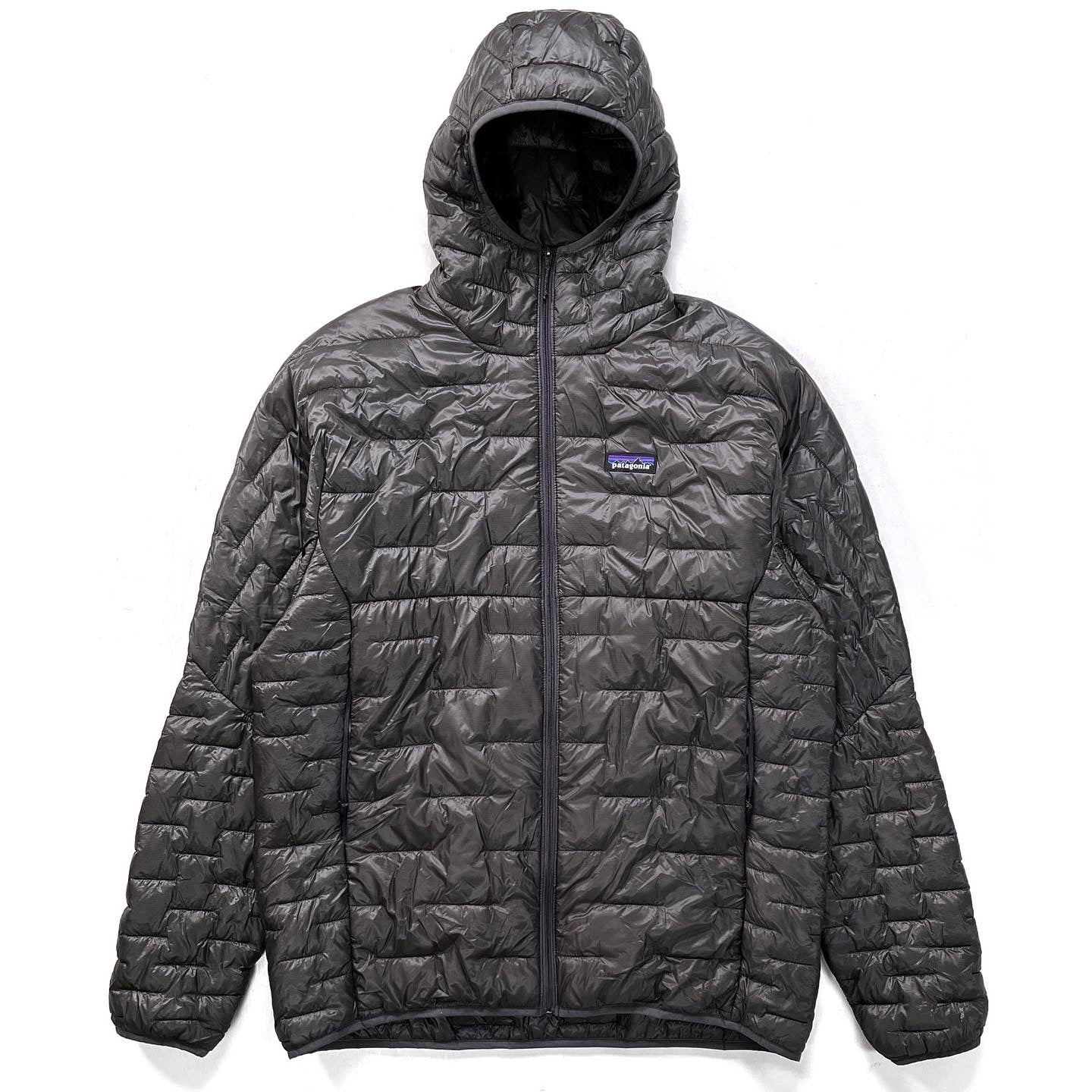 2019 Patagonia Mens Micro Puff Insulated Hoodie, Forge Grey (L)