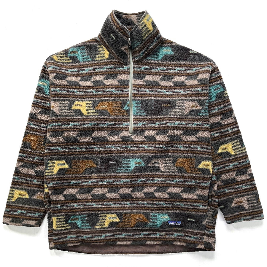 1996 Patagonia Printed Shearling Synchilla Sweater, Anatolia (L)