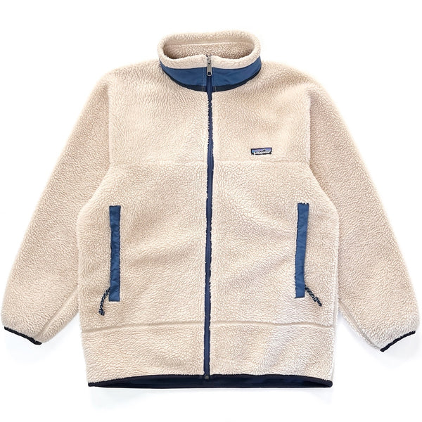 1997 Patagonia Made In The U.S.A. Retro-X Fleece Jacket, Natural & Night Sky (L)