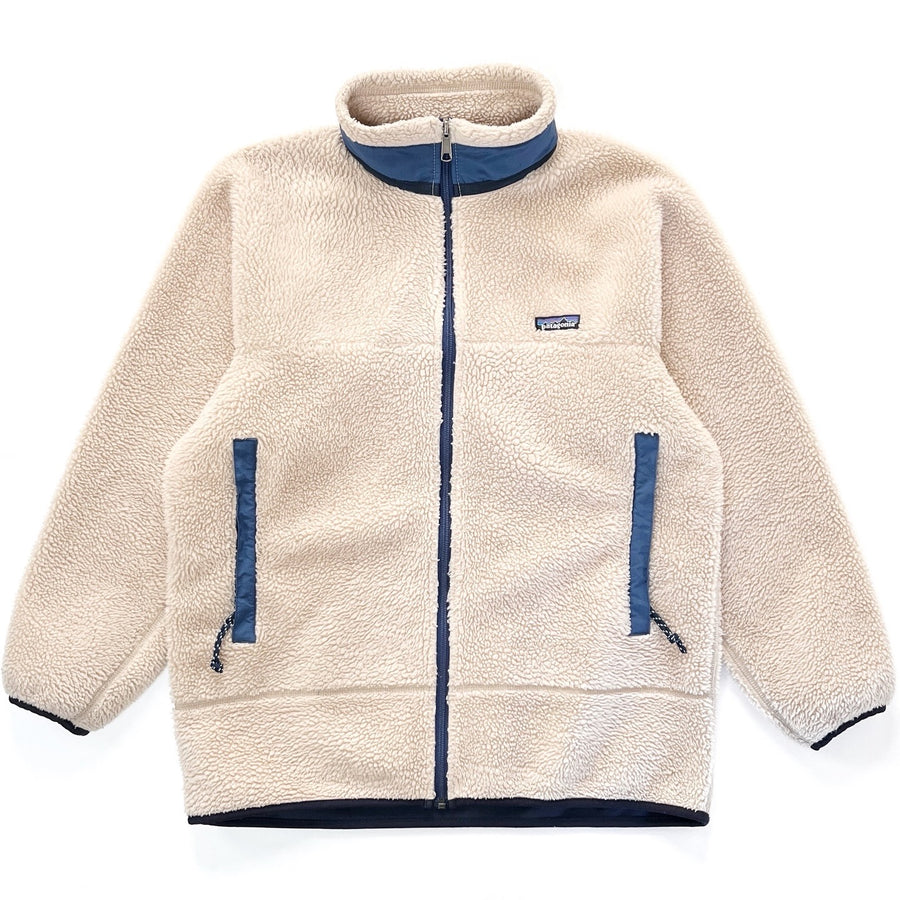 1997 Patagonia Made In The U.S.A. Retro-X Fleece Jacket, Natural & Night Sky (L)