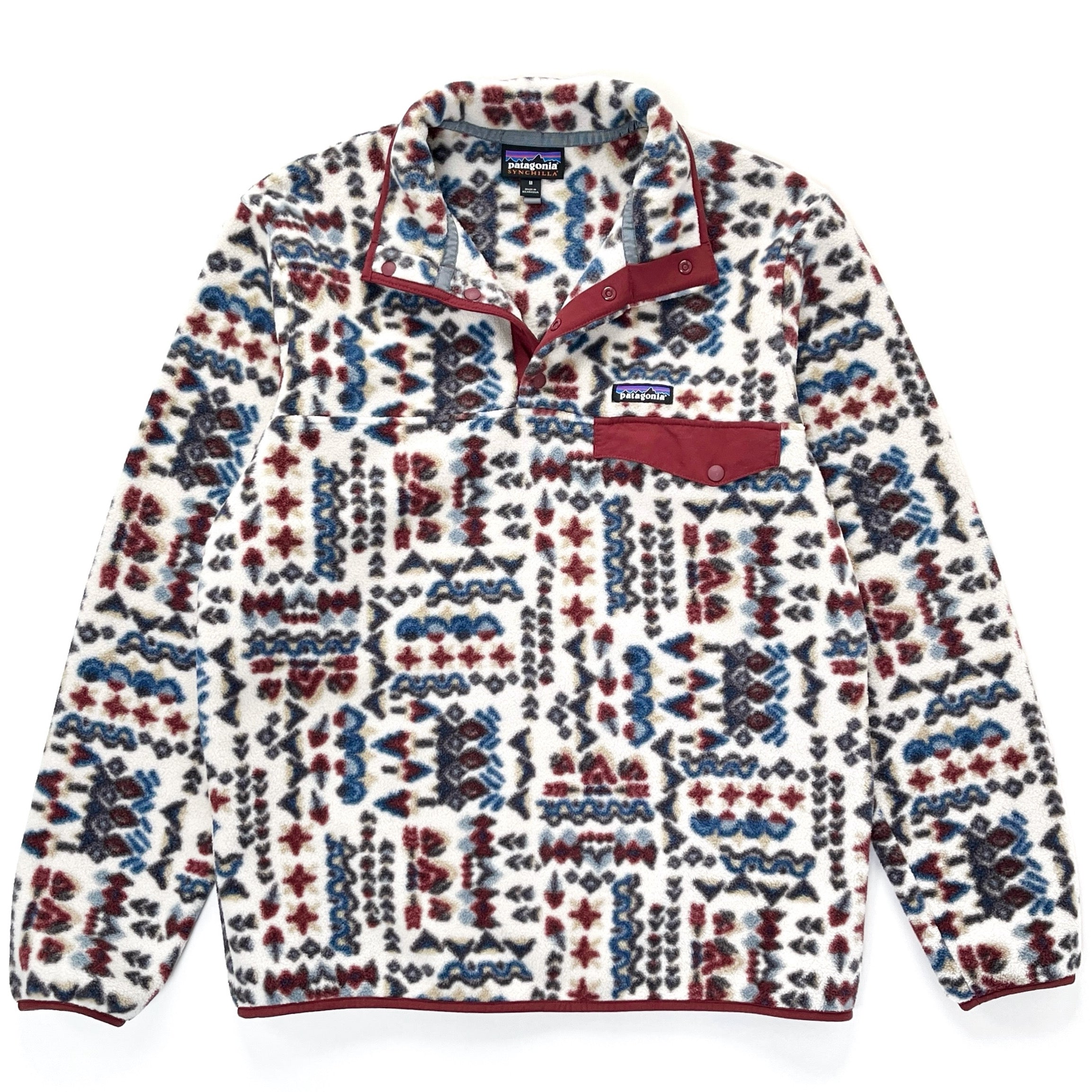 2022 Patagonia Printed Synchilla Snap-T, Wandering Woods: Pumice (M)