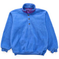 1991 Patagonia Collared Synchilla Fleece Sweater, Bright Blue (XL)