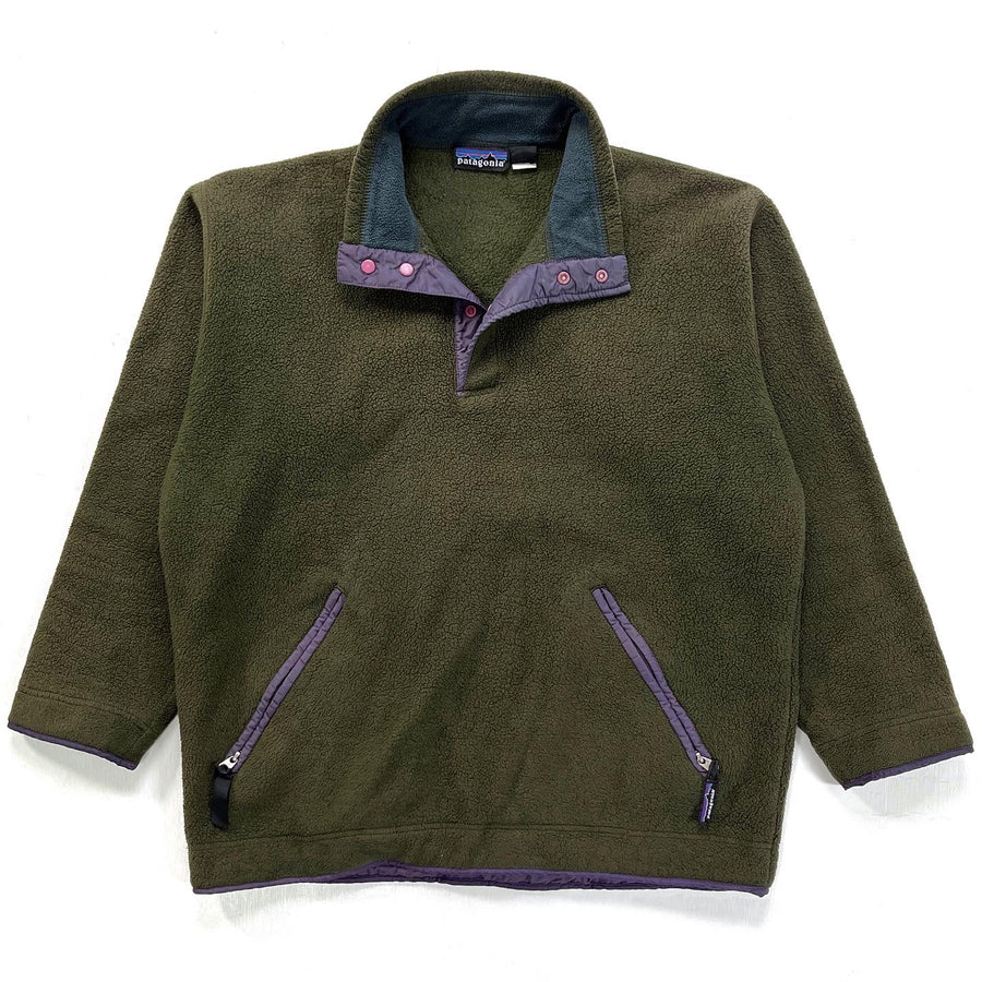 1995 Patagonia Synchilla Big-T Fleece Pullover, Dark Olive (M/L)