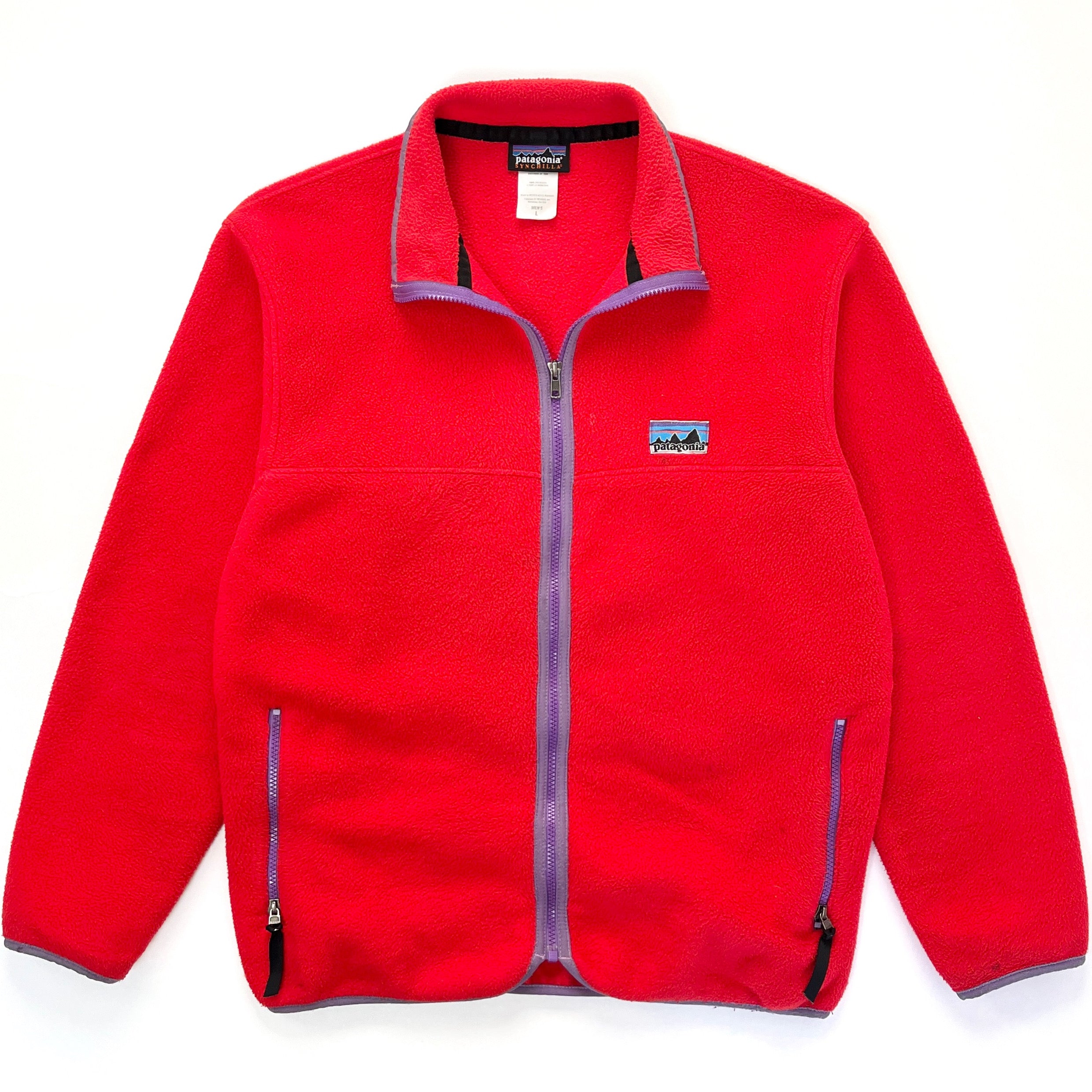 2008 Patagonia X Urban Outfitters Synchilla Cardigan, Bright Red (L)