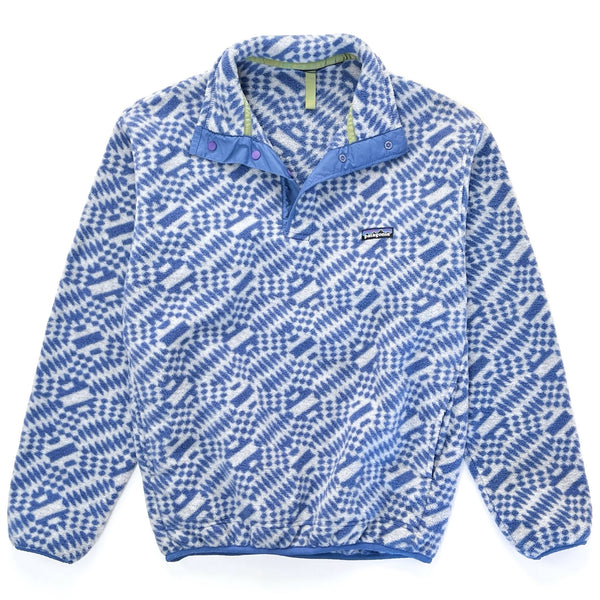 1998 Patagonia Made In The U.S.A. Printed Synchilla Snap-T, P’op: Blue (S)