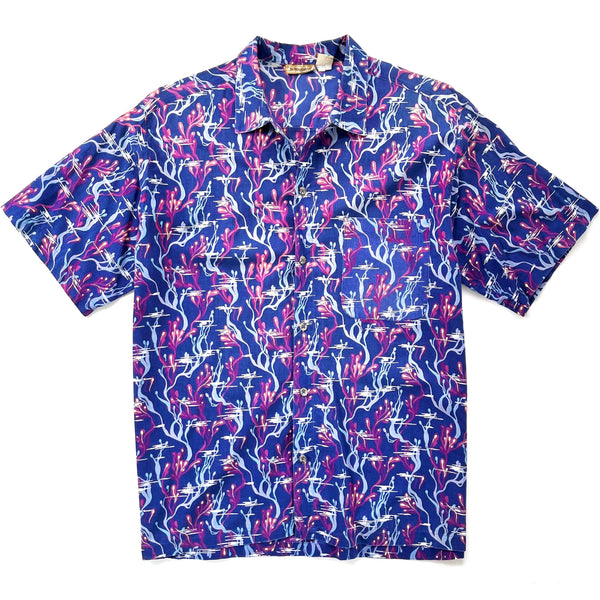 1993 Patagonia Air Conditioned Cotton Print Shirt, Coral Print (L)