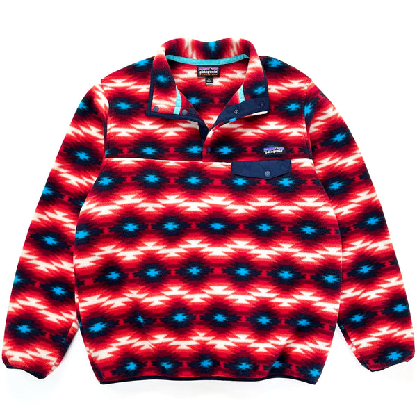 2015 Patagonia Womens Printed Synchilla Snap-T, Wild Desert (XL)