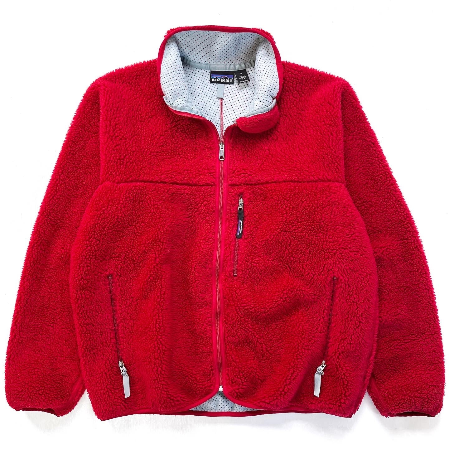 2000 Patagonia Made In The U.S.A. Retro Pile Cardigan, French Red (XL)