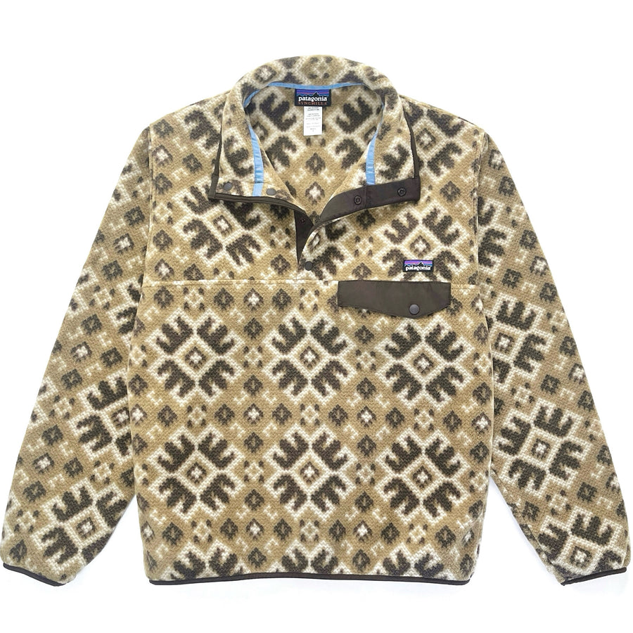 2013 Patagonia Printed Synchilla Snap-T Pullover, Aurora: Retro Khaki (S)